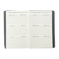 Еженедельник датир 2025г мягк обл иск кож А5 80л ESCALADA, бл тис, кр бл 70 г/м&sup2;, чёрный