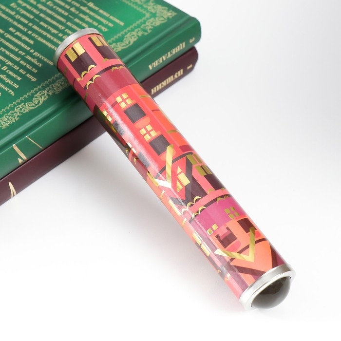 Калейдоскоп сувенирный Калейдоскоп сувенирный "Домики" золото 17х3х3 см