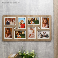 Фоторамка ХДФ на 8 фото 10x15 см (пластиковый экран) Фоторамка ХДФ на 8 фото 10x15 см (пластиковый экран)