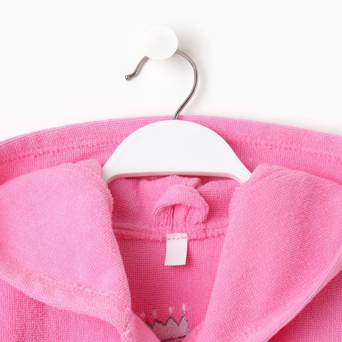 Халат махровый детский Халат махровый детский "Little princess" р-р 30 (98-104 см), розовый