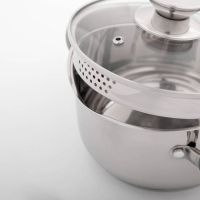 Кастрюля из нержавеющей стали Magistro Tefida, 1,7 л, крышка-дуршлаг, носик для слива, капсульное дно, силиконовые ручки Кастрюля из нержавеющей стали Magistro Tefida, 1,7 л, крышка-дуршлаг, носик для слива, капсульное дно, силиконовые ручки