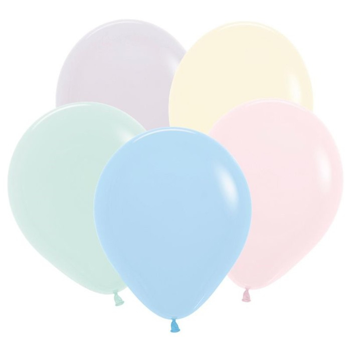 Шар латексный 12", пастель, макаронс, набор 100 шт., МИКС
