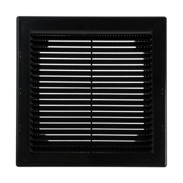 Решетка вентиляционная "ВИЕНТО" 2121ВР, 210х210 мм, с сеткой, разъемная, черная