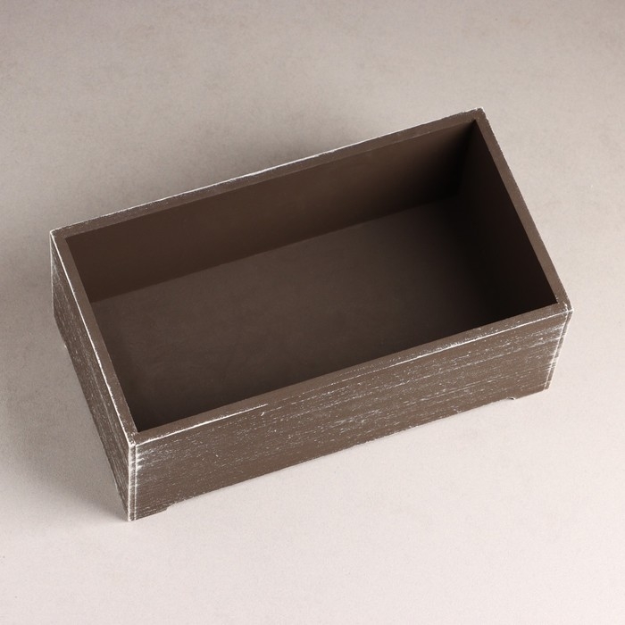 Кашпо деревянное Кашпо деревянное "Прованс" 23х12,5х9 см Коричневый