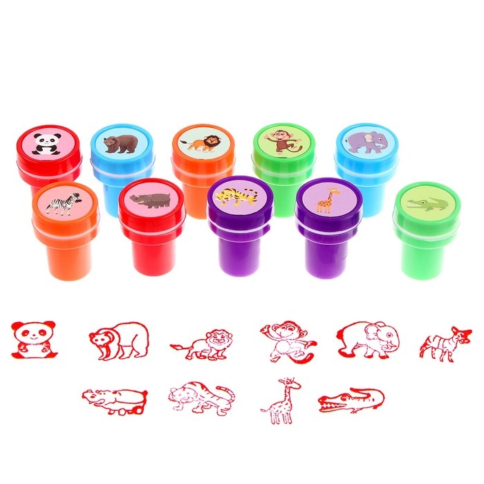 Печать цветная &laquo;Животные&raquo;, набор 10 шт., МИКС