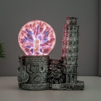 Плазменный шар "Пизанская башня" серый 14х10х16 см RISALUX Плазменный шар "Пизанская башня" серый 14х10х16 см RISALUX