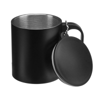 Термокружка, 180 мл, Туризм "Мастер К", сохраняет тепло 2 ч,8.5 х 6.8 см, черная