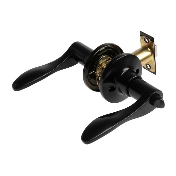 Защелка (мод.3187), межкомнатная, фиксатор, цвет глянцевый черный Защелка (мод.3187), межкомнатная, фиксатор, цвет глянцевый черный