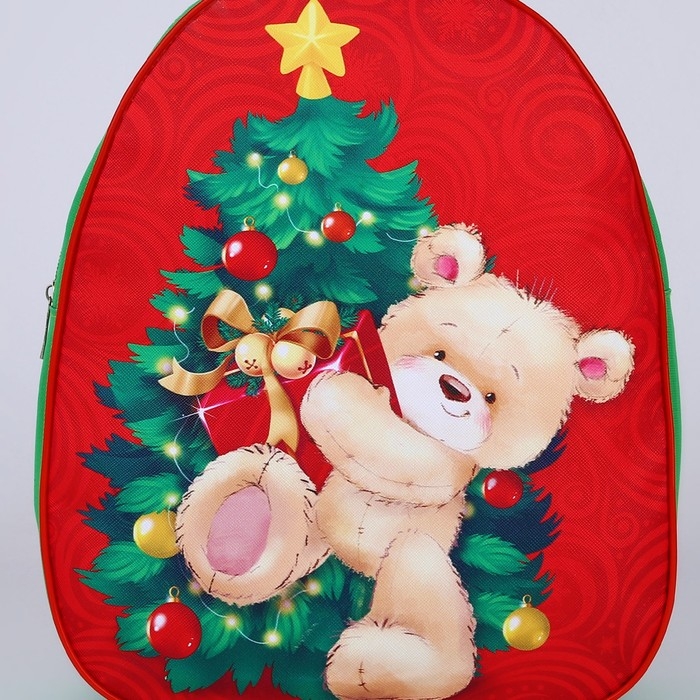 Новогодний детский рюкзак «Медвежонок с ёлкой», 30*25 см Новогодний детский рюкзак «Медвежонок с ёлкой», 30*25 см