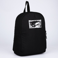 Рюкзак школьный текстильный &laquo;Аниме&raquo;, 38х14х27 см, цвет чёрный