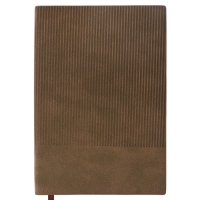 Ежедневник недатированный А5, 80 листов, линия, обложка кожзам лайт, Серый