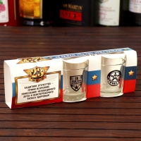 Подарочный набор &laquo;Мужество. Честь. Отвага&raquo;: стопки 3 шт