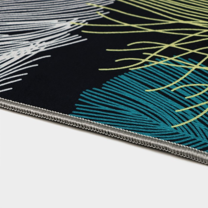 Набор ковриков для ванной и туалета Доляна &laquo;Перышки&raquo;, 2 шт, 50&times;80 см, 50&times;40 см