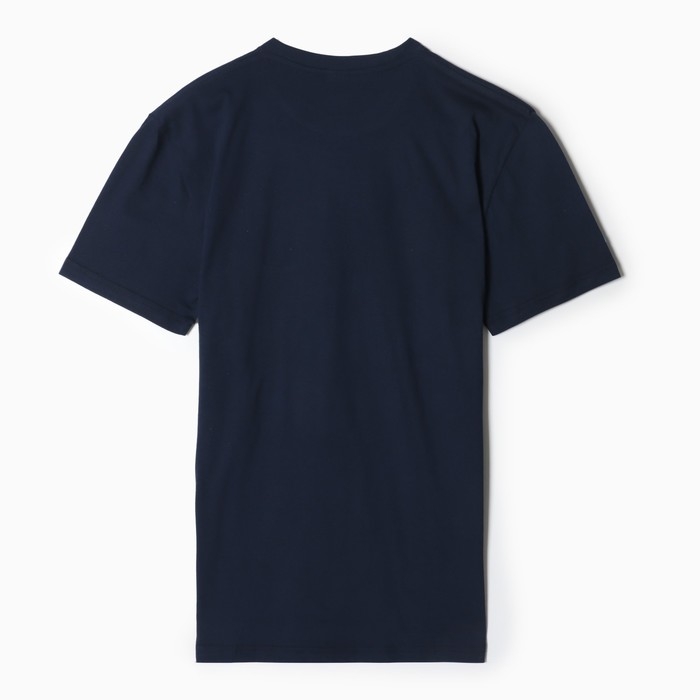 Футболка мужская с принтом, цвет тёмно-синий, размер 50 Футболка мужская с принтом, цвет тёмно-синий, размер 50