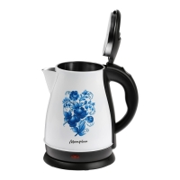 Чайник электрический "Матрёна" MA-003, металл, 1.7 л, 1500 Вт,бело-чёрный с рисунком "Гжель" Чайник электрический "Матрёна" MA-003, металл, 1.7 л, 1500 Вт,бело-чёрный с рисунком "Гжель"