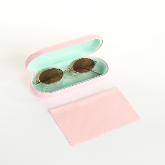 Футляр для очков на хлопушке, длина 16 см, цвет розовый Футляр для очков на хлопушке, длина 16 см, цвет розовый