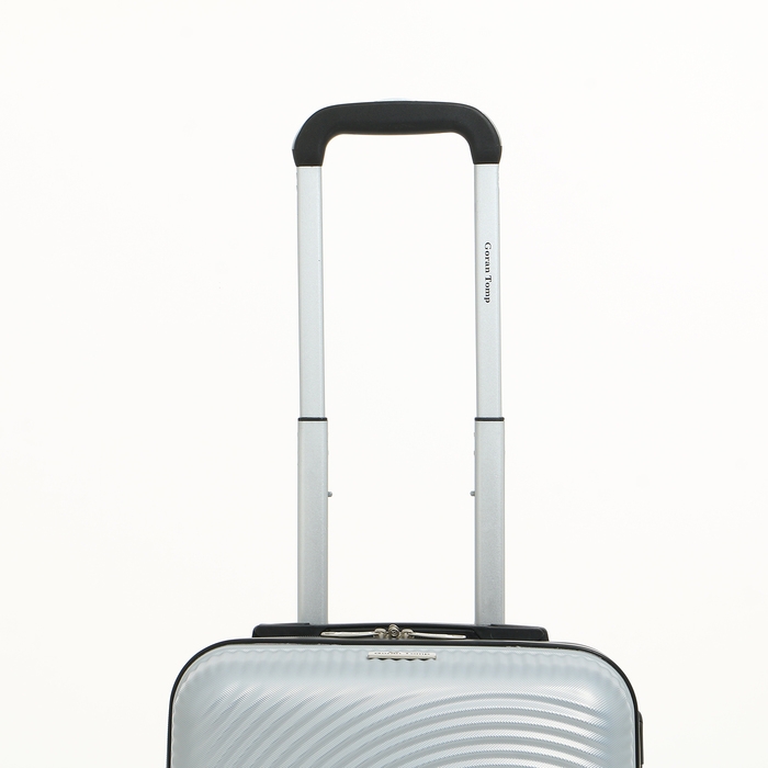 Чемодан малый 47 л (S) Goran Tomp, отдел на молнии, кодовый замок, 4 колеса, цвет серый