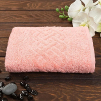 Полотенце махровое Plait 70х130 см, цвет коралл Полотенце махровое Plait 70х130 см, цвет коралл