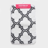 Коврик Доляна &laquo;Вензель&raquo;, 50&times;80 см, цвет белый