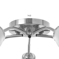 Люстра Оникс 5х15Вт E27 хром 52х52х15см BayerLux