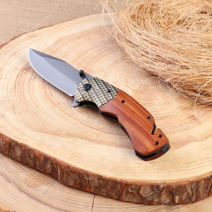 Нож Нож "Стропорез" 20,2см, клинок 85мм/3мм, рукоять дерево