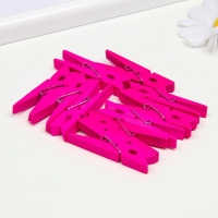 Прищепки дерево, 45 мм, (набор 10 шт.) розовый