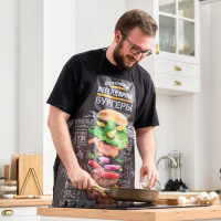 Фартук "Легендарные бургеры" 65х80см, оксфорд, 100% п/э, 210г/м2 Фартук "Легендарные бургеры" 65х80см, оксфорд, 100% п/э, 210г/м2