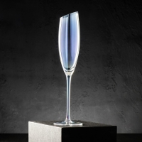 Бокал из стекла для шампанского Magistro &laquo;Иллюзия&raquo;, 180 мл, 5,5&times;27,5 см, цвет перламутровый