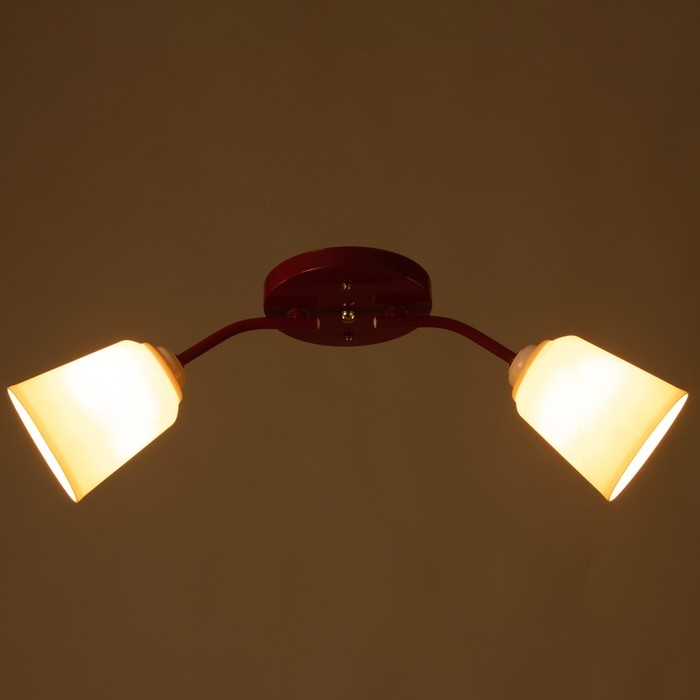 Люстра Люстра "Онлайн" (цил.) 2х15Вт Е27 МОДЕЛЬ:BR 00285 красный 50х15х15см