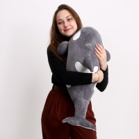 Мягкая игрушка «Косатка», 80 см, цвет серый Мягкая игрушка «Косатка», 80 см, цвет серый