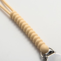 Держатель для соски - пустышки &laquo;Кольца&raquo;, силиконовый, цвет бежевый