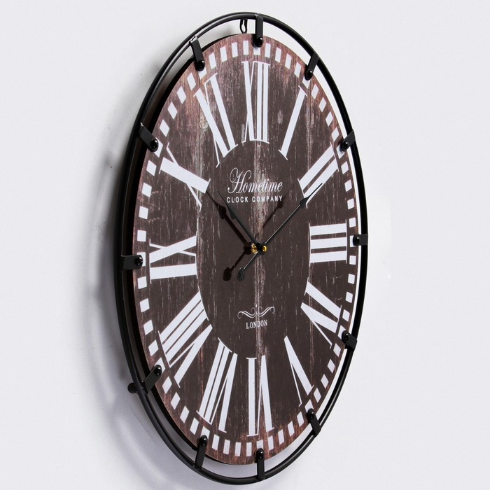 Часы настенные, серия: Лофт, Часы настенные, серия: Лофт, "Болтон", плавный ход, d=60 см