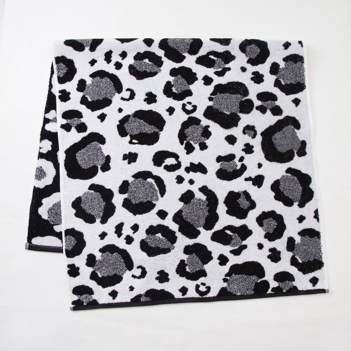 Полотенце махровое Этель ЧБ «Снежный барс», пестроткань, 70х130 см Полотенце махровое Этель ЧБ «Снежный барс», пестроткань, 70х130 см