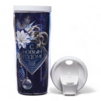Новый год. Термостакан со вставкой новогодний &laquo;С Новым годом!&raquo;, 350 мл