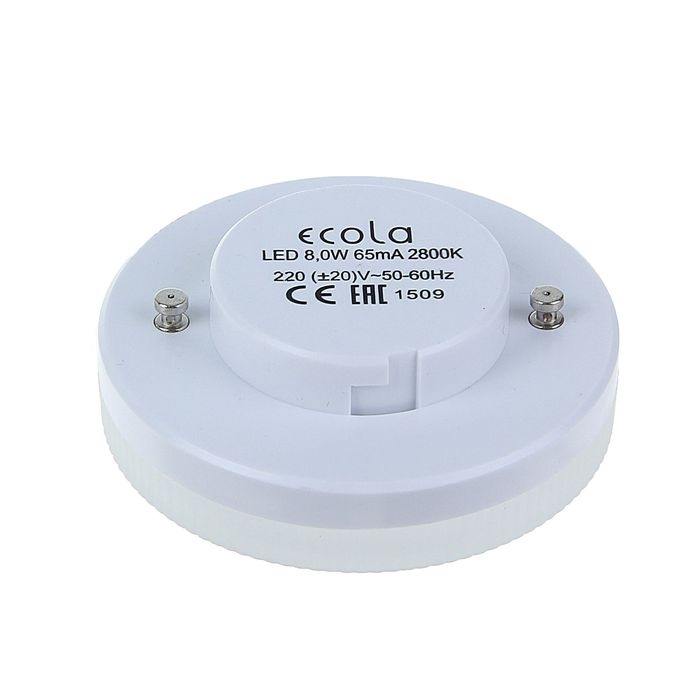 Лампа светодиодная Ecola, GX53, 8 Вт, 2800 K, 220 В, 27x75 мм, матовое стекло