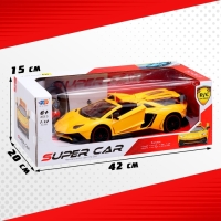 Машина радиоуправляемая &laquo;Ламбо&raquo;, 1:12, открываются двери, работает от аккумулятора, цвет жёлтый