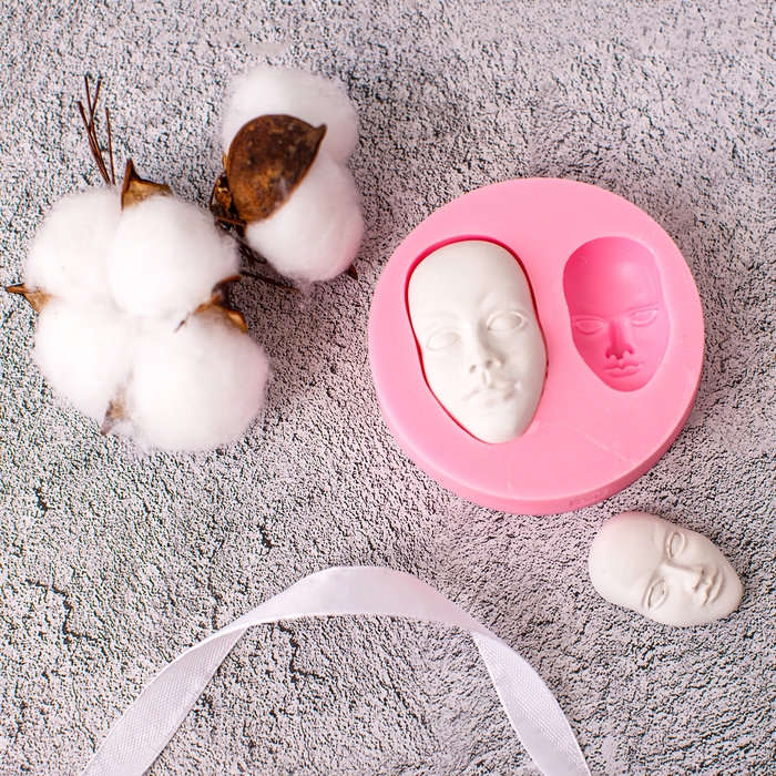 Форма силиконовая универсальная «Лица», размер изделия: 2,7 × 1,4 × 5 см; 2,2 × 0,6 × 3,7 см Форма силиконовая универсальная «Лица», размер изделия: 2,7 × 1,4 × 5 см; 2,2 × 0,6 × 3,7 см