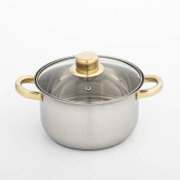 Кастрюля из нержавеющей стали с крышкой Доляна &laquo;Роскошь&raquo;, 2,2 л, d=19 см