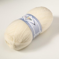 Пряжа "Lanagold 800" 49% шерсть, 51% акрил 730м/100гр (62 молочный)