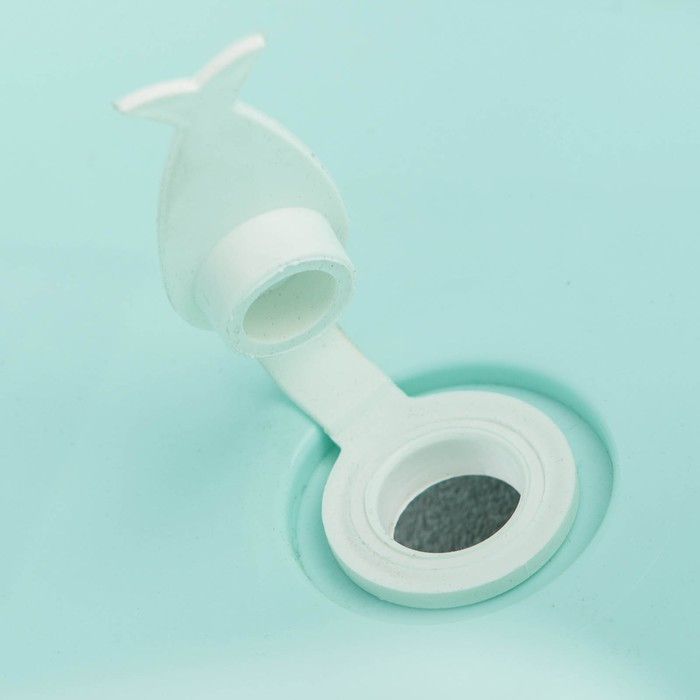 Ванна детская &laquo;Кролики&raquo; со сливом, 86 см, цвет бирюзовый