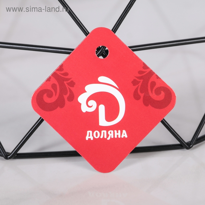 Фруктовница Доляна &laquo;Геометрия&raquo;, 27&times;27&times;14 см, цвет чёрный