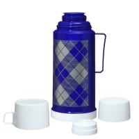 Термос 1 л, со стеклянной колбой, сохраняет тепло 8 ч, 12 х 28 см, синий Термос 1 л, со стеклянной колбой, сохраняет тепло 8 ч, 12 х 28 см, синий