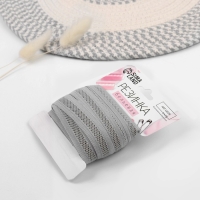 Резинка декоративная бельевая, 18 мм, 10 ± 1 м, цвет серый Резинка декоративная бельевая, 18 мм, 10 ± 1 м, цвет серый