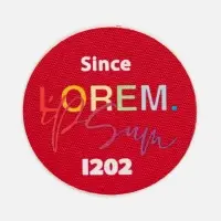 Наклейка тканевая Lunga Round, M, красная Наклейка тканевая Lunga Round, M, красная