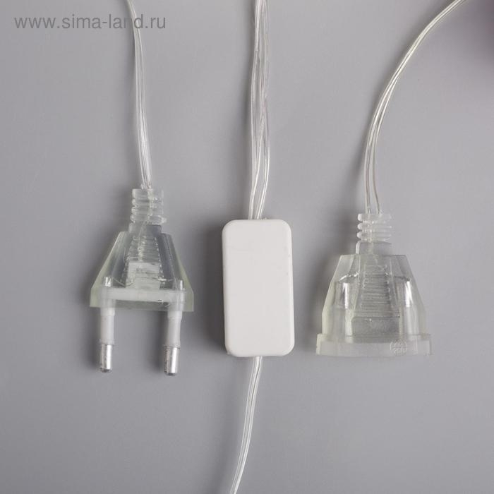 Гирлянда &laquo;Нить&raquo; 5 м с насадками &laquo;Розы жёлтые&raquo;, IP20, прозрачная нить, 20 LED, свечение тёплое белое, 220 В