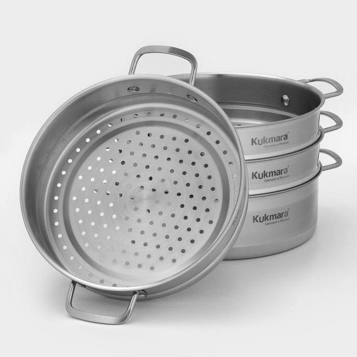 Мантоварка-пароварка, 4 л, d=26 см, 3 секции, стеклянная крышка Мантоварка-пароварка, 4 л, d=26 см, 3 секции, стеклянная крышка