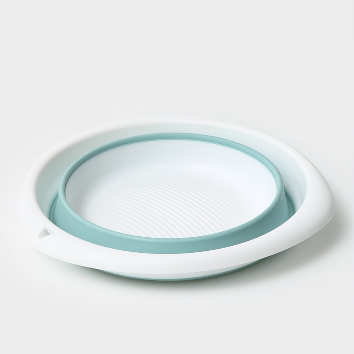 Таз складной «Флекс», 5.5 л, 32.5×33×4.5 см, цвет морская волна Таз складной «Флекс», 5.5 л, 32.5×33×4.5 см, цвет морская волна