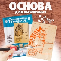 Основы для выжигания «Учёный кот» 30х21 см Основы для выжигания «Учёный кот» 30х21 см