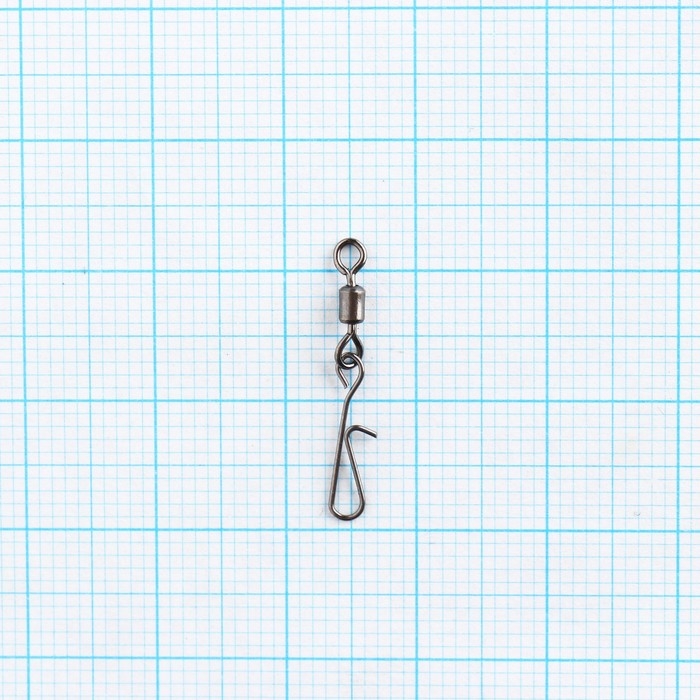 Вертлюг с застежкой Волжанка 906 Rolling Swivel with Hanging Snap B 10х1, тест 6 кг, 10 шт