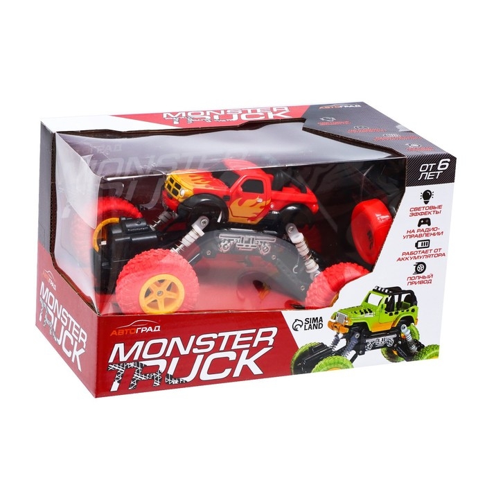 Джип радиоуправляемый &laquo;Краулер&raquo;, работает от аккумулятора, цвет красный